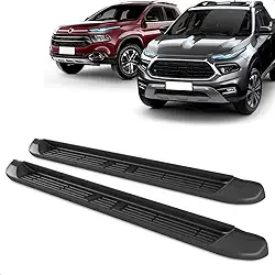 Par Estribo Lateral Injetado Toro 2016 A 2025 Kit Fixação Incluso