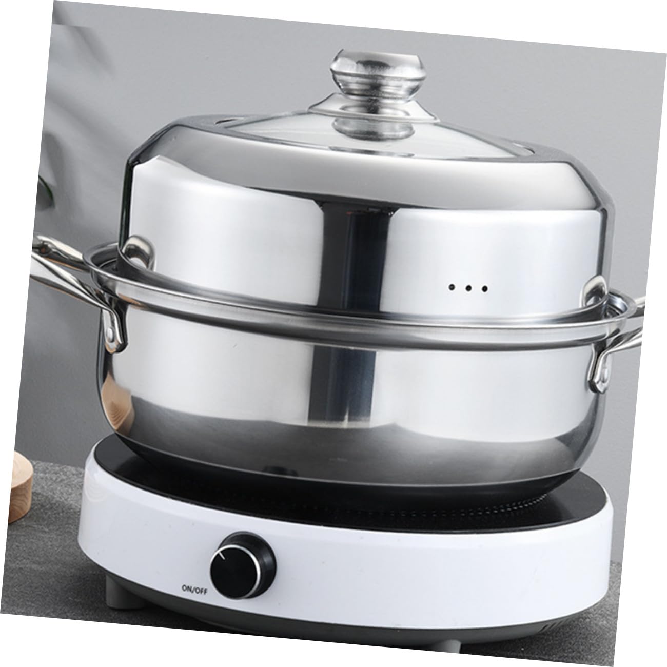 Vaporera De Alimentos Inoxidable Multifuncional Olla De Vapor Para Cocinar Al Vapor y Calentar Comidas