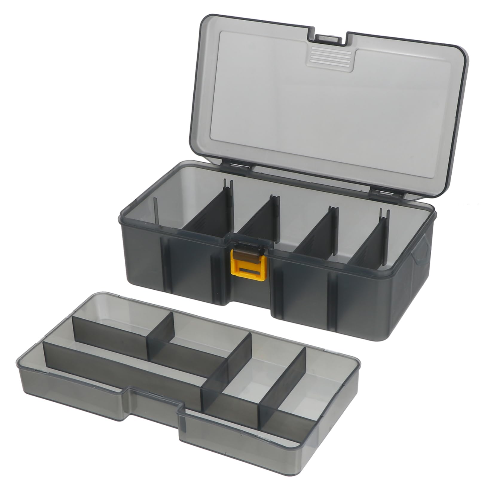 Toyvian 1Pc Double Layer Fishing Tackle Storage Box Removable Inserts Durable Fishing Compartment Case for Baits Accessories Versatile Organizer for Outdoor Fishing Activities