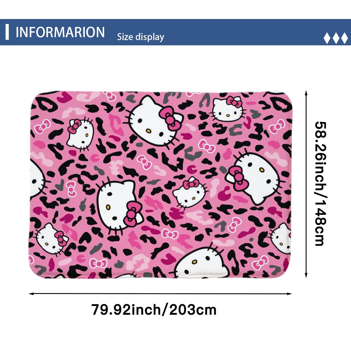 Amazon｜ハローキティ (3) カーペット ラグ ラグマット 200×150cm 極厚