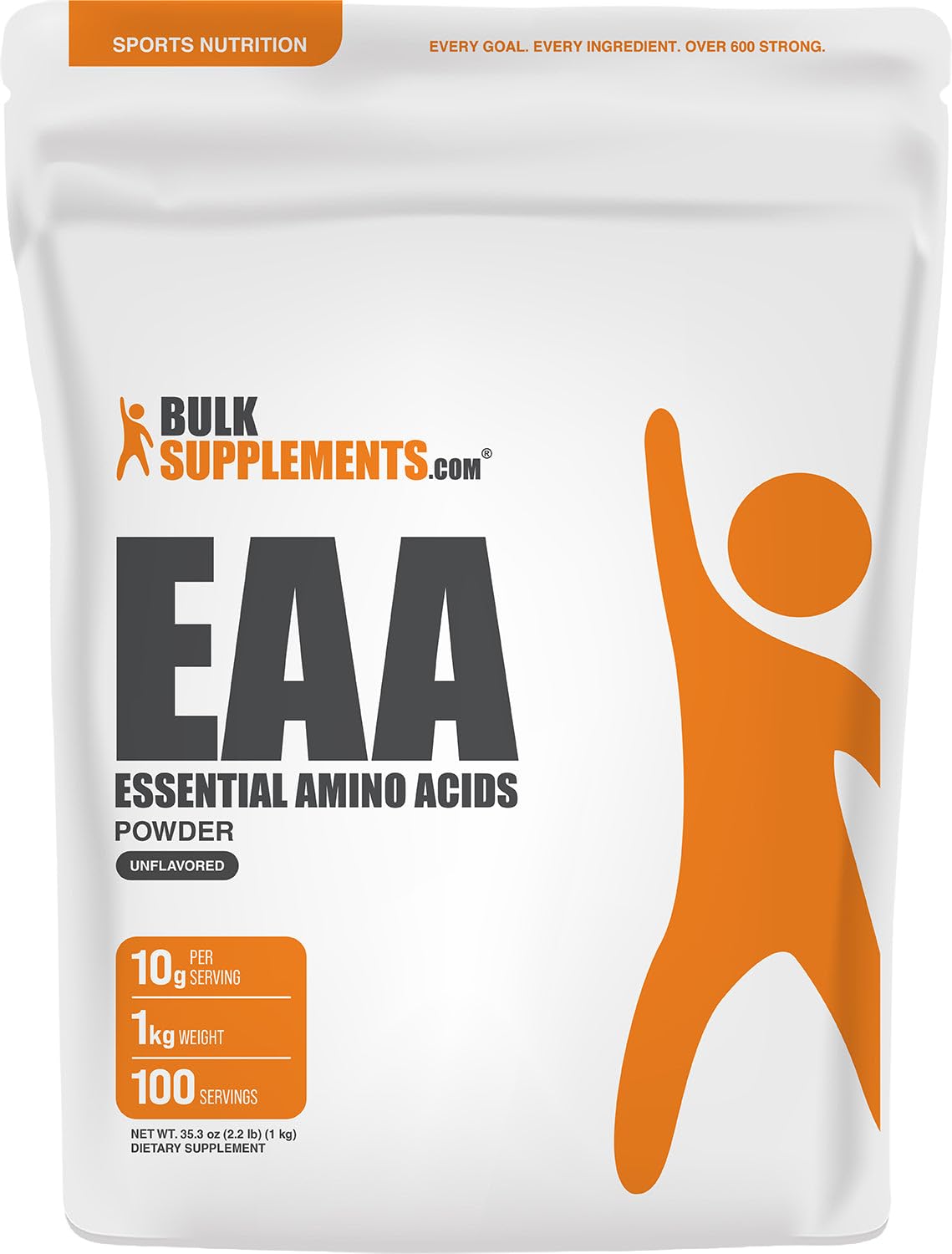 BulkSupplements.com Essential Amino Acids Powder - Essential Amino Acids Supplement, EAA Powder - Unflavored & Gluten Free, 10g per Serving, 100g (3.5 oz) (Pack of 1) — Amazon image 8