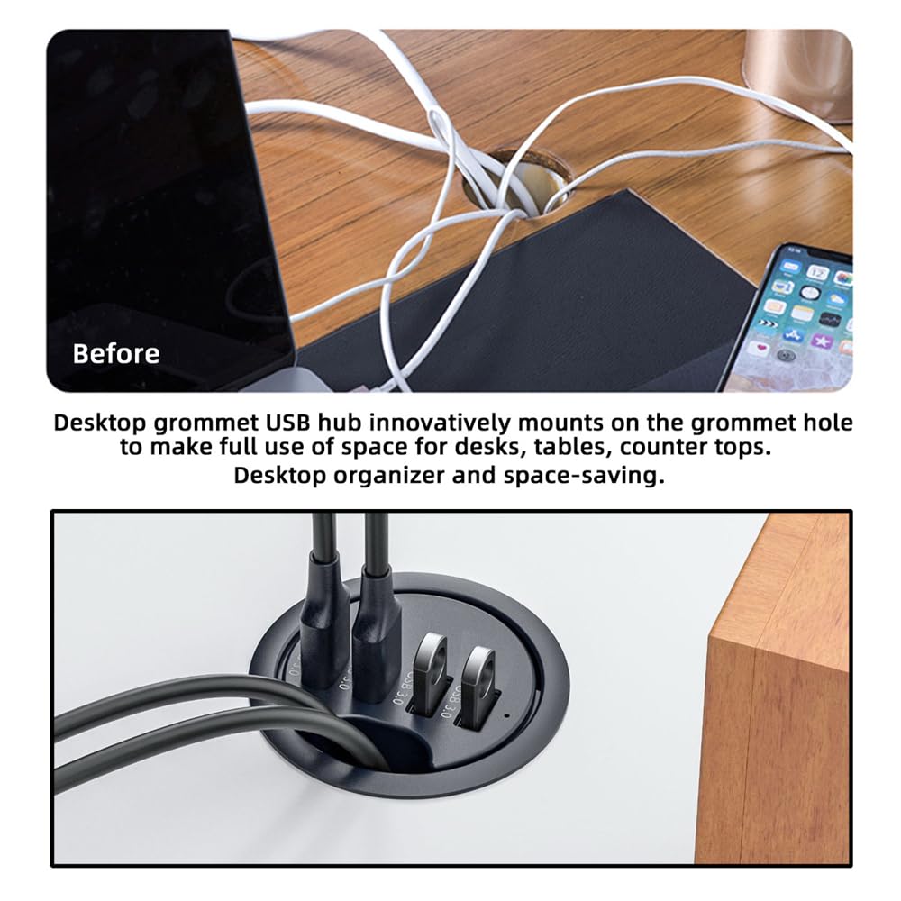 UGREEN USB 3.0 Hub, 4 Ports USB A Splitter Ultra-Slim USB Expander for Mouse, Keyboard, Flash Drive, U Disk, Printer Compatible with Laptop, Desktop PC, Xbox, PS5, and More, 3.3ft