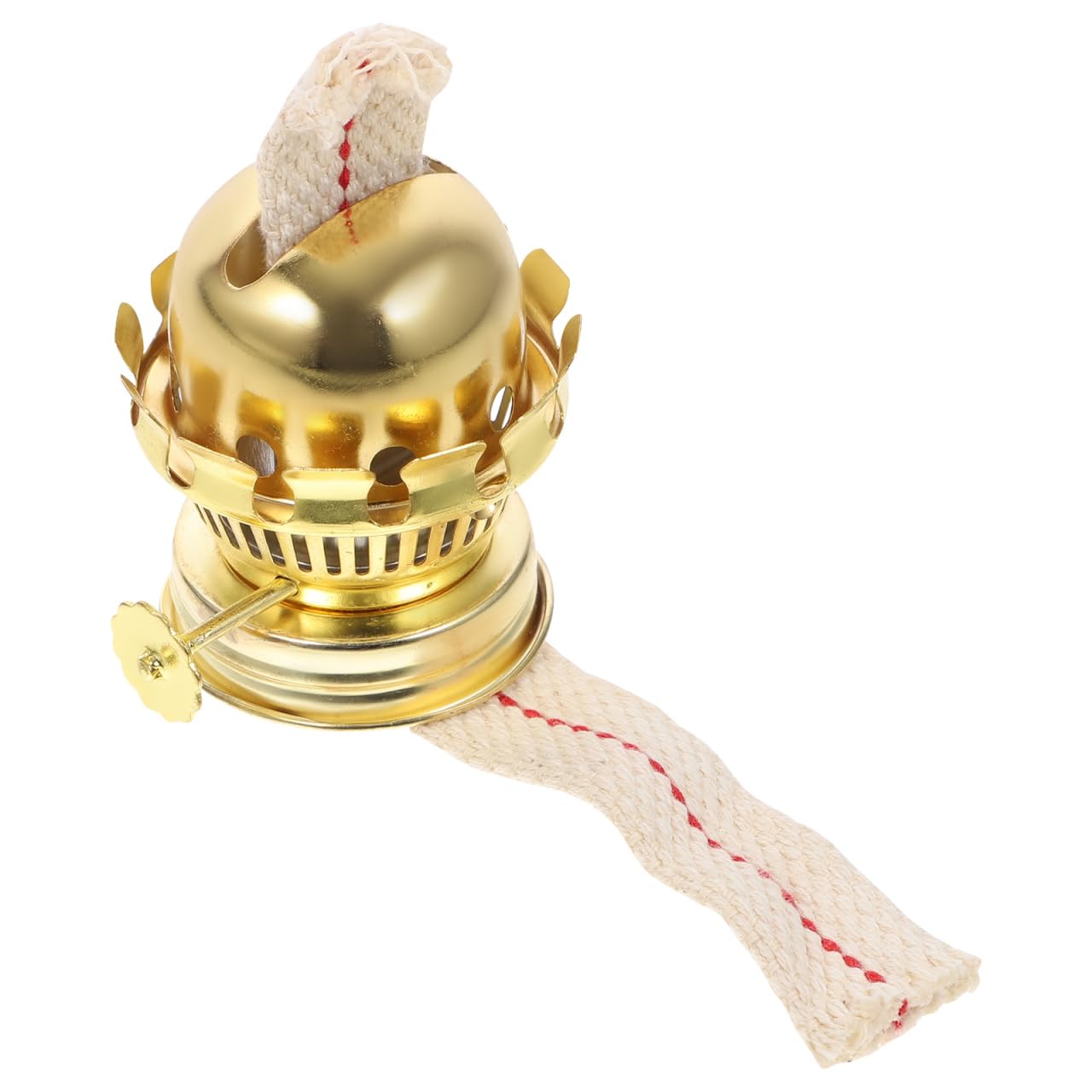 DOITOOL Vintage Oil Lamp Burner Replacement - Metal Kerosene Lamp Wick Adjuster Controller - Retro Glass Lantern Hardware Parts with Included Cotton Wick for Antique Lighting Repair