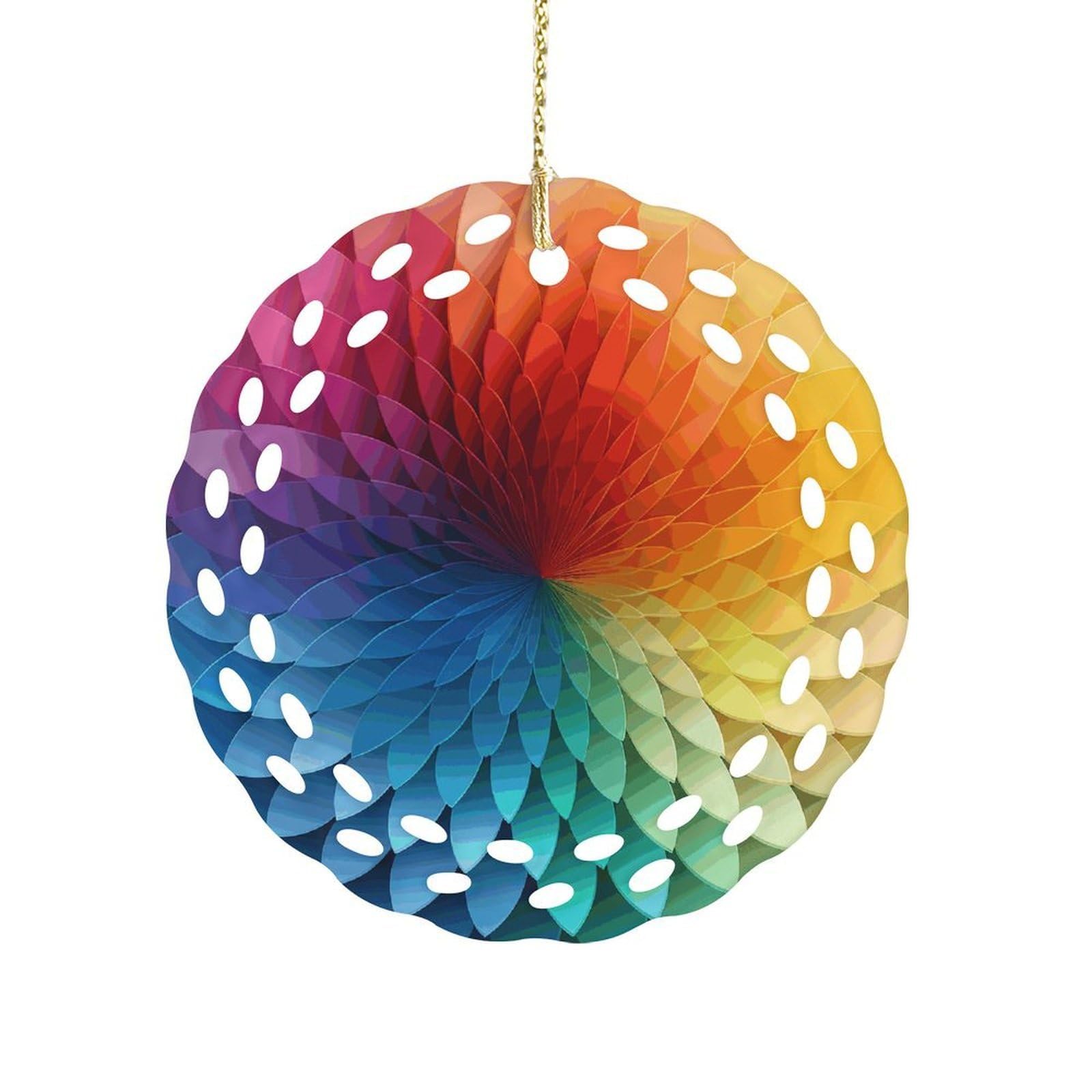 Wsoihfec Women's Style Rainbow Palette Hanging Ornament 3 Inch Round,1-Pack,Xmas Decor -Two-Sided Printed,Friend Ornament Gifts For Friends Coworker Sisters