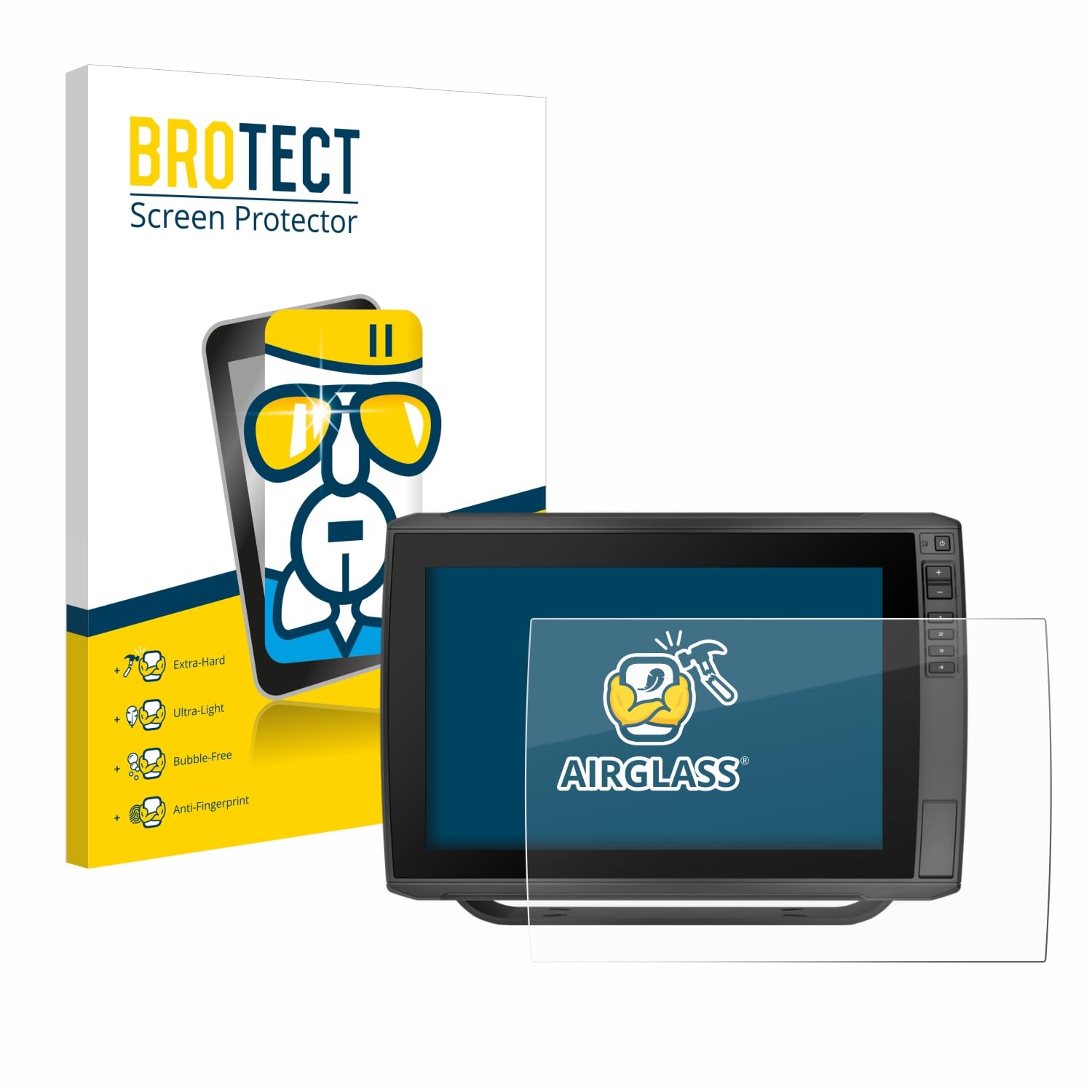 BROTECT Protector Pantalla Cristal para Garmin ECHOMAP Ultra 122sv Protector Vidrio - [Dureza 9H, Anti-Arañazos]