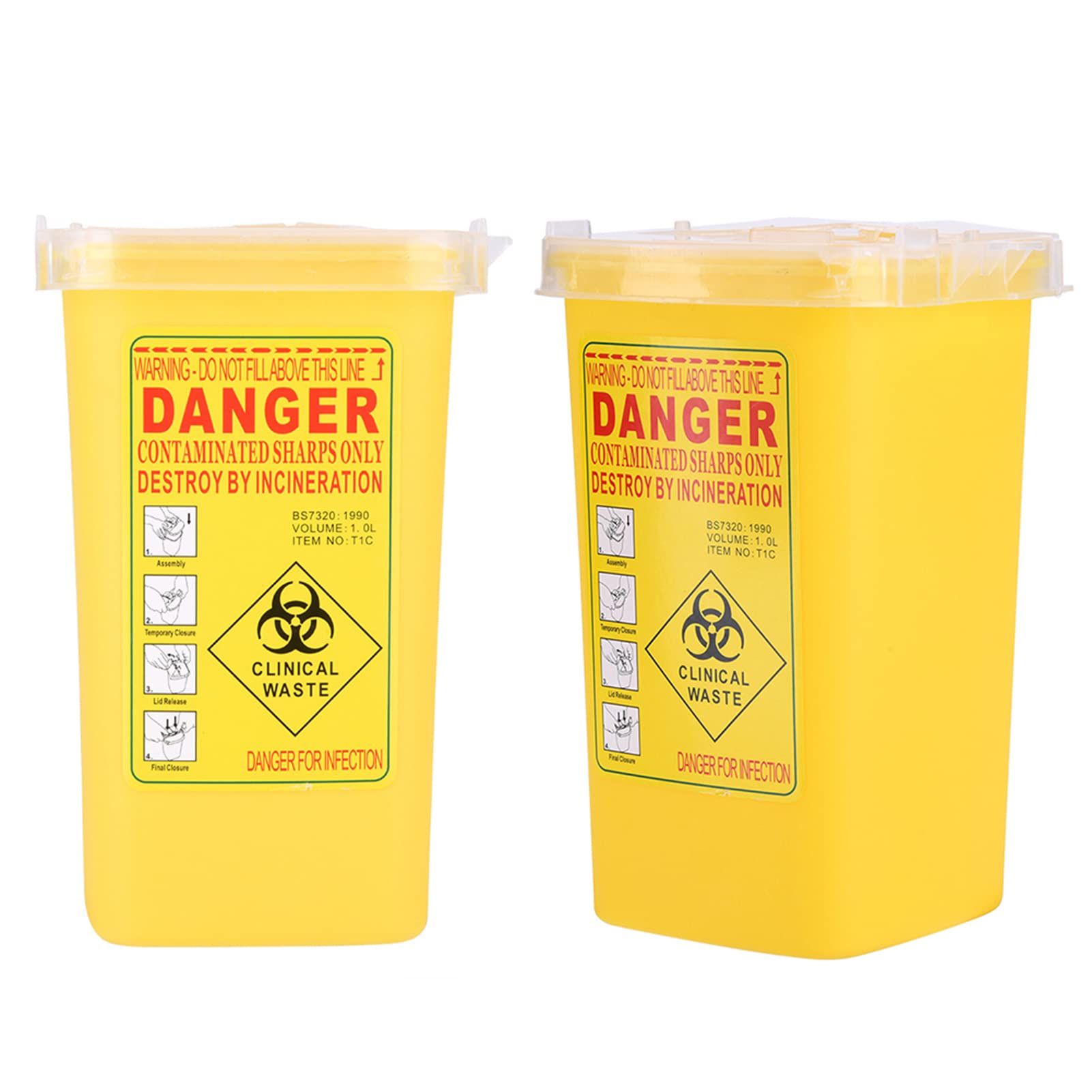 Contenitori per oggetti taglienti Smaltimento aghi Tatuaggi Plastica Contenitore(2#)
