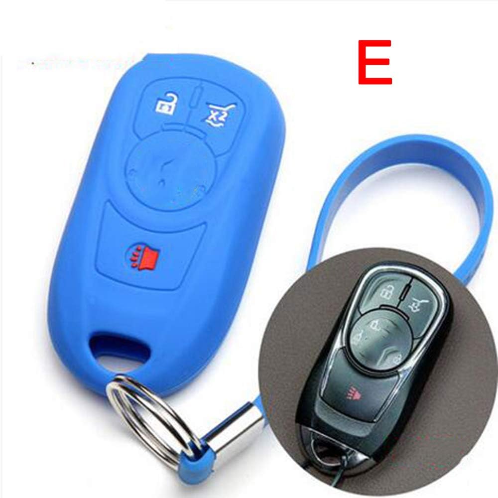 Keyless Entry Remote Key Fob Skin Case Protector Holder Car Key Cover Ring Fit Buick Envision Excelle Verano Regal LaCross