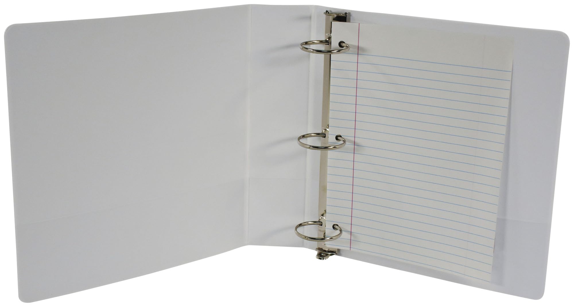 School Smart Raccoglitore ad anelli rotondo in polipropilene, 5 cm, bianco