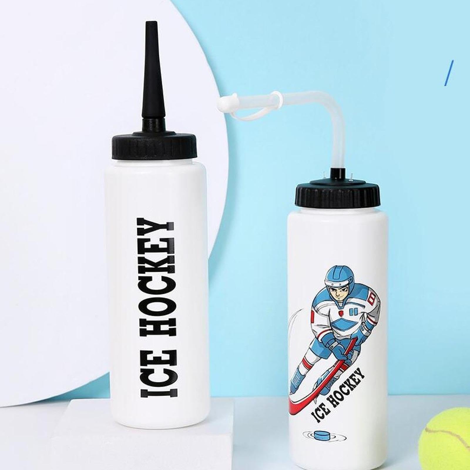 Ice Hockey Water Bottle Drinking Cup for Outdoor Activities Cycling Soccer Straight Straw | Sporting Goods | Team Sports | Ice & Roller Hockey | Other Ice & Roller Hockey-image-6