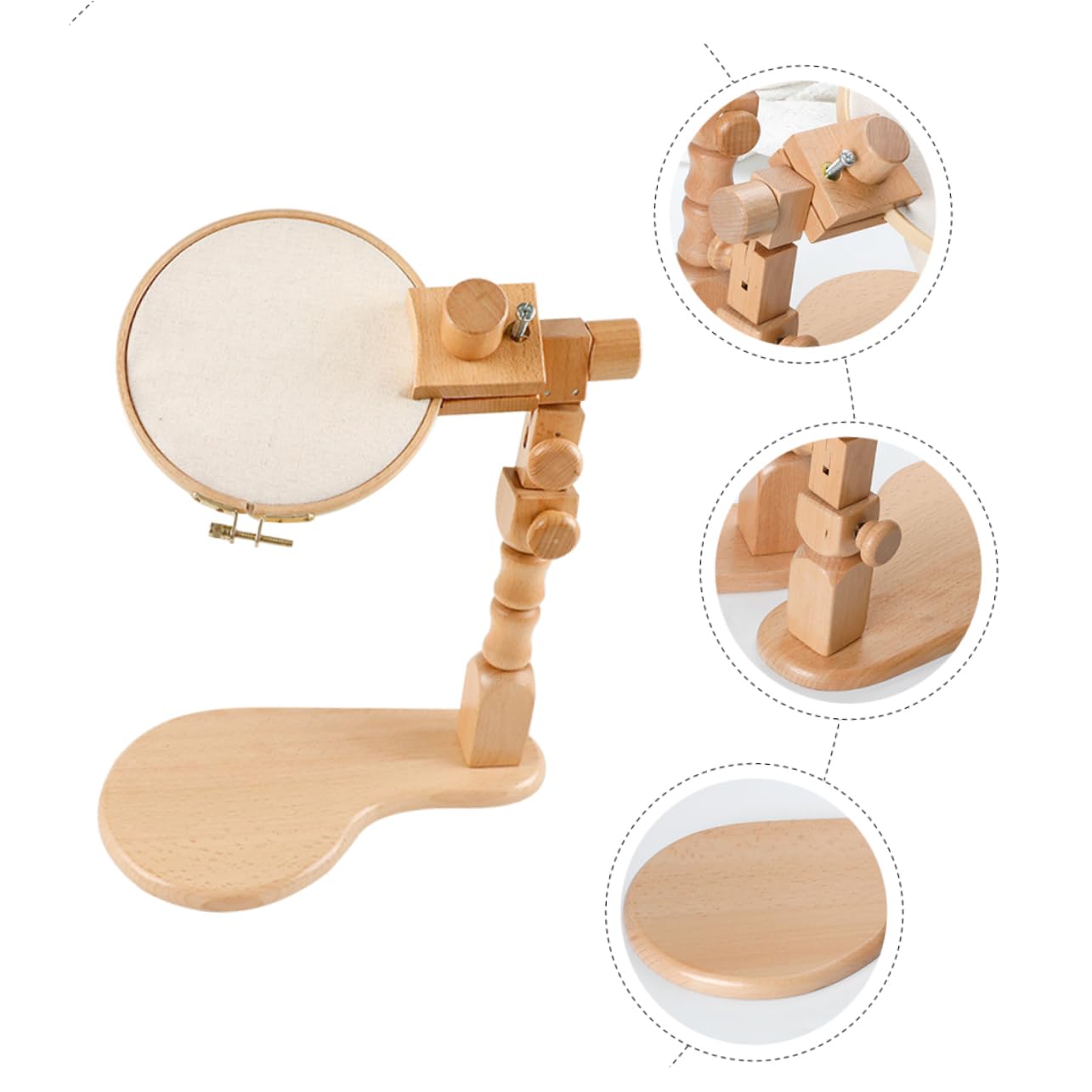 UKCOCO Bastidor De Bordado De Madera Soporte De Para Punto De Cruz Soporte De Escritorio Ajustable Para Costura Casa Bastidor De Escritorio