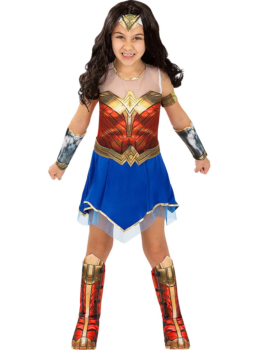 Funidelia | Disfraz de Wonder Woman 1984 para niña Mujer Maravilla, Superhéroes, DC Comics - Disfraces para niños, accesorios para Fiestas, Carnaval y Halloween - Rojo