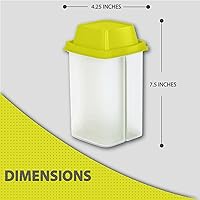 Vista 6 de Home-X Contenedor de pepinillos con colador, contenedor de jalapeño sin BPA para almacenamiento sin desorden de alimentos condimentados, soporte