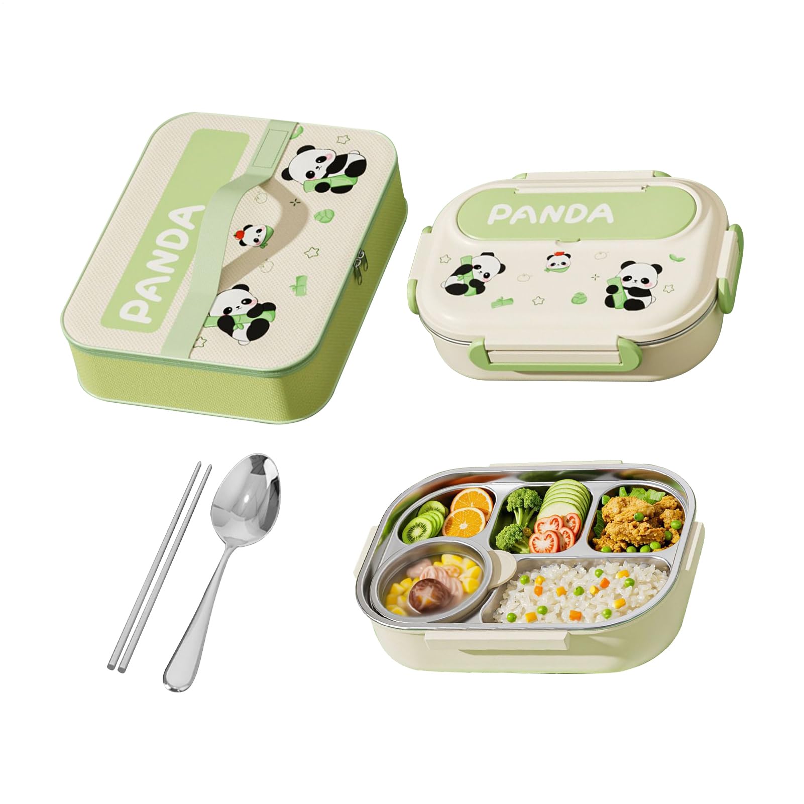 Boîte Repas Avec Contenants Récipients Alimentaires En Acier Inoxydable
