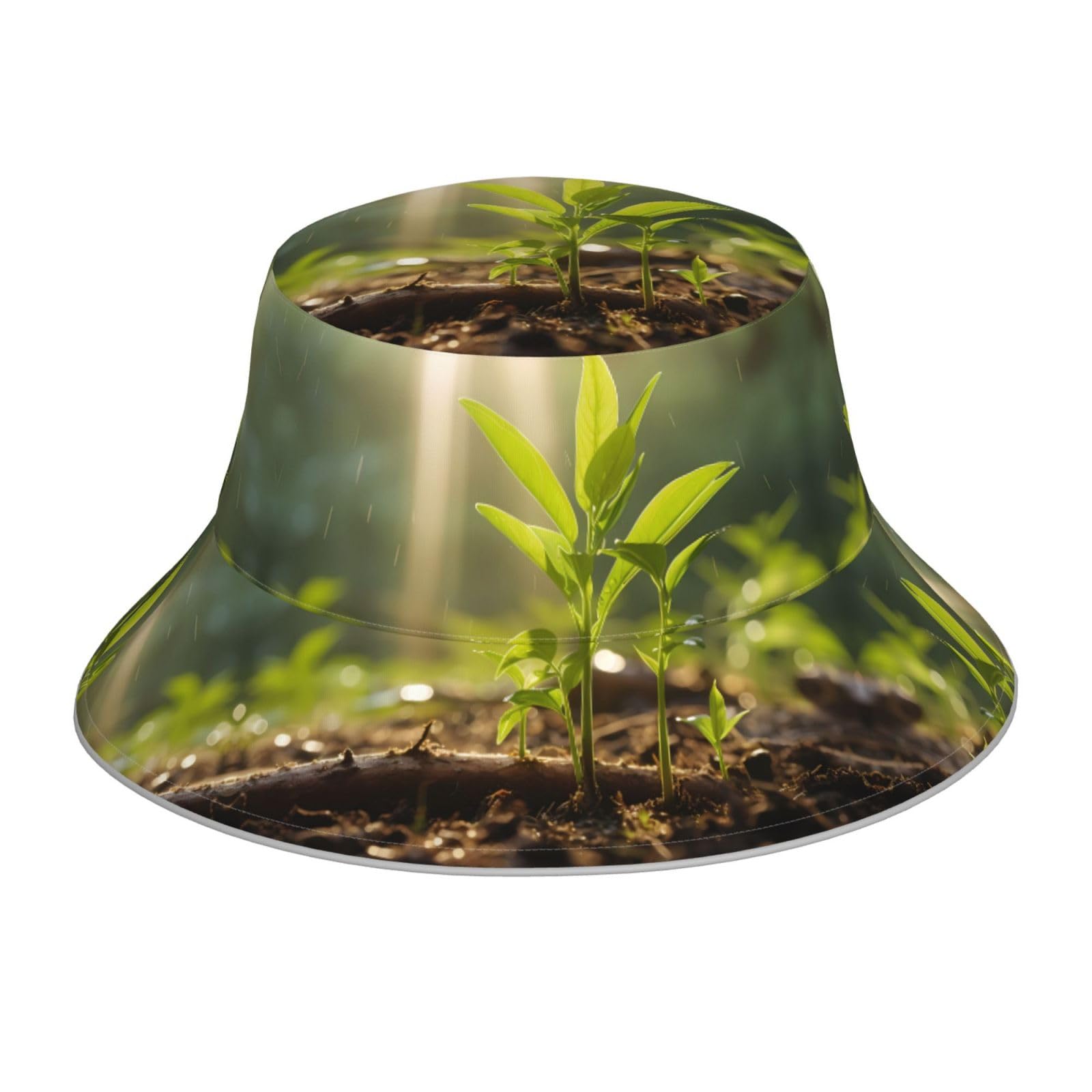 PHAYAH Asparagus Bucket Hat Summer Beach Sun Hat Fisherman Hat Wide Brim Outdoor Sun Hat Black