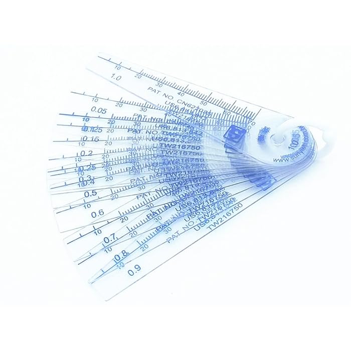 Buy 0.051mm Thickness Plastic Feeler Gauge Gap Filler Measuring Tool