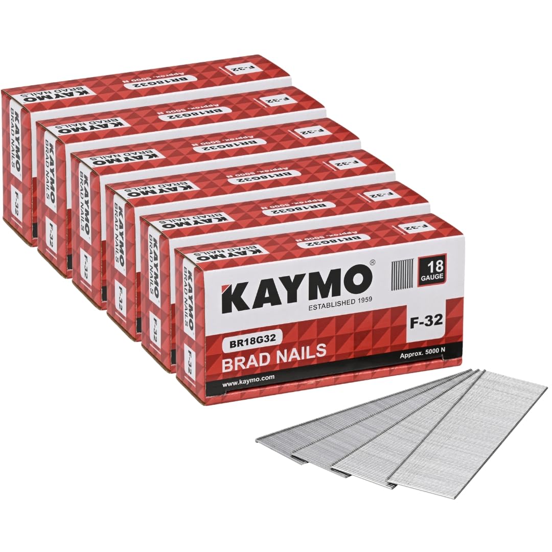 Kaymo 18G Brad Nails - 5000 Pack -19 Kaymo 18G Brad Nails - 5000 Pack -19