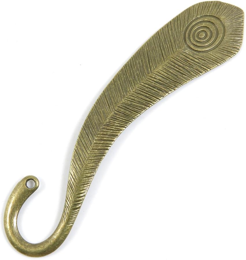 1 PCS Jewelry Making Charms Ancient Antique Bronze Fashion Jewelry Making Crafting Charms Findings Bulk for Bracelet Necklace Pendant A01438 Feather Plumage Plume Bookmark