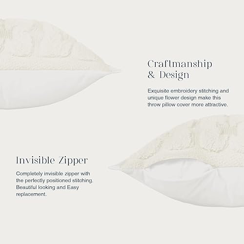 Miniatura 3 de Phantoscope Paquete de 2 fundas de almohada decorativas de sherpa a rayas, fundas de cojín decorativas de piel sintética y esponjosas, fundas de