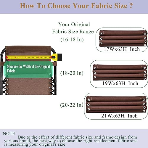 Miniatura 6 de Tela de repuesto para silla de gravedad cero, tela antigravedad para silla de salón con 4 cordones de repuesto para silla de gravedad, accesorios