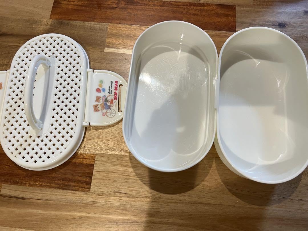 Amazon.co.jp: レトロ ランチボックス 2段 SKIP BEAR ピク 弁当箱