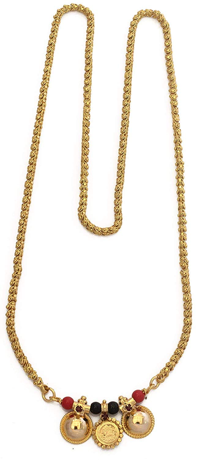 Swathi Fashion Jewellery 1 Gram Micro Gold Plated Traditional Designer Mangalsutra Chain 24"Inches & 30"Inches length With vati tanmaniya for Women and Girls (DAV24T & DAV30T) (24) (B08WPLLLGC) Amazon Price History, Amazon Price Tracker