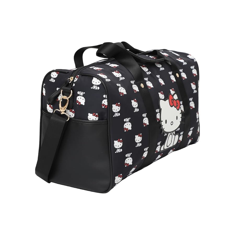 Amazon.com: Hello Kitty AOP in Nylon with PU Accents Duffle