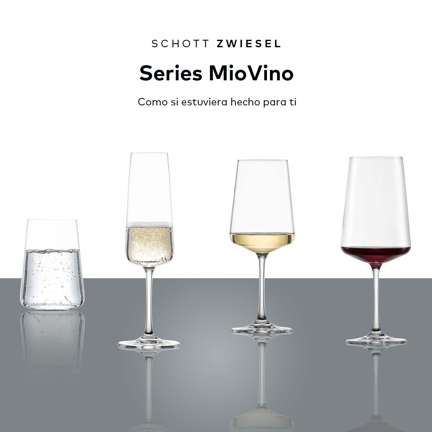 SCHOTT ZWIESEL Juego de copas MioVino (set de 12), modernas copas de vino y copas de champán en un juego, copas de cristal Tritan aptas para lavavajillas, fabricadas en Alemania (nº art. 124072)