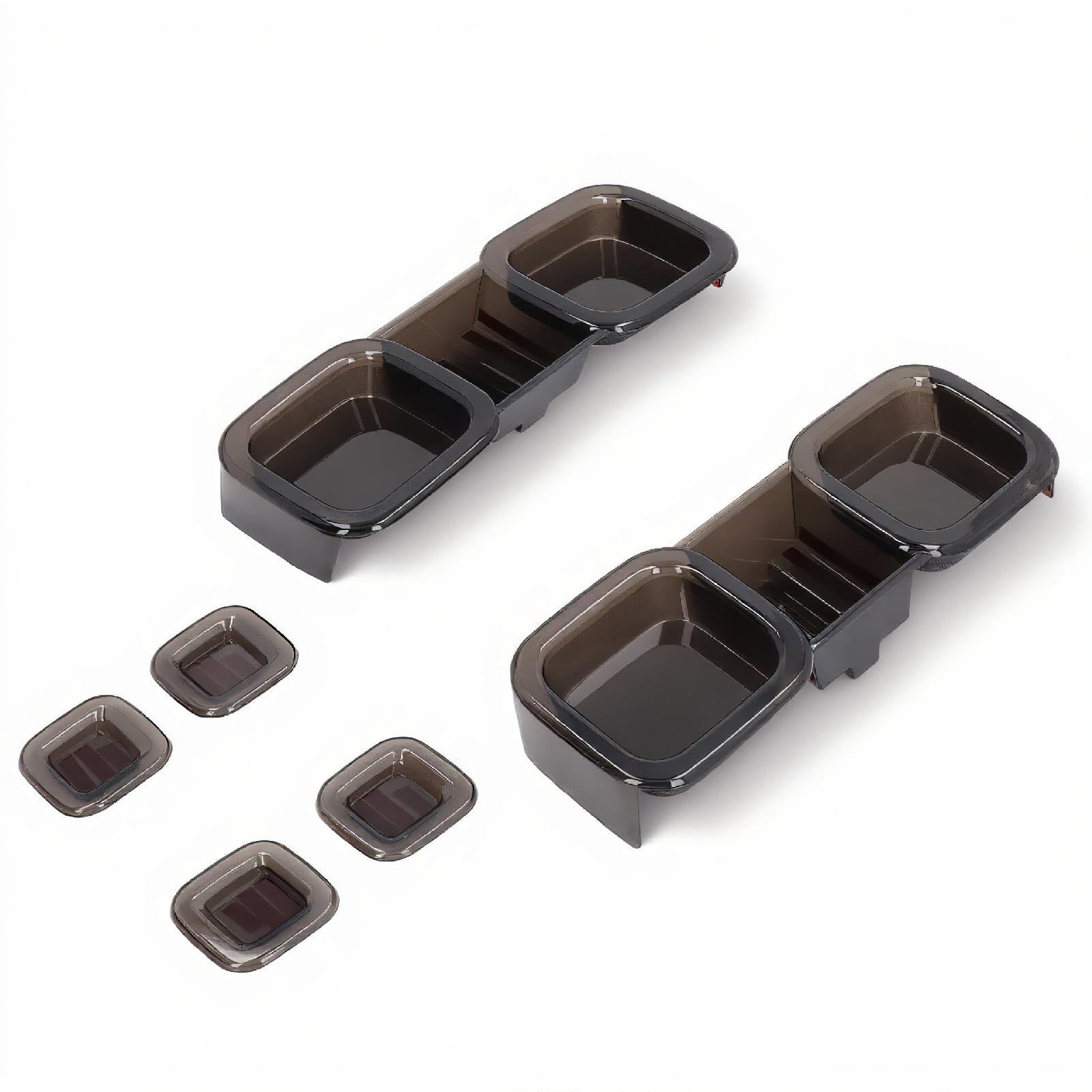 Cuifati Copertura Fanale Posteriore per Land Rover Defender 110 L663 2020+ 6 Pezzi Trasparente Grigio ABS Paraluce Freno Decoro Sostitutivo