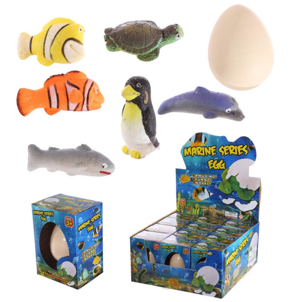 Puckator Sealife Hatching Egg - Large - Sealife Toys For Boys Age 3 And Above - Sealife Eggs That Hatch In Water - Grow Egg - Sealife Egg Toy - Figures Toys For Boys - Easter Gifts