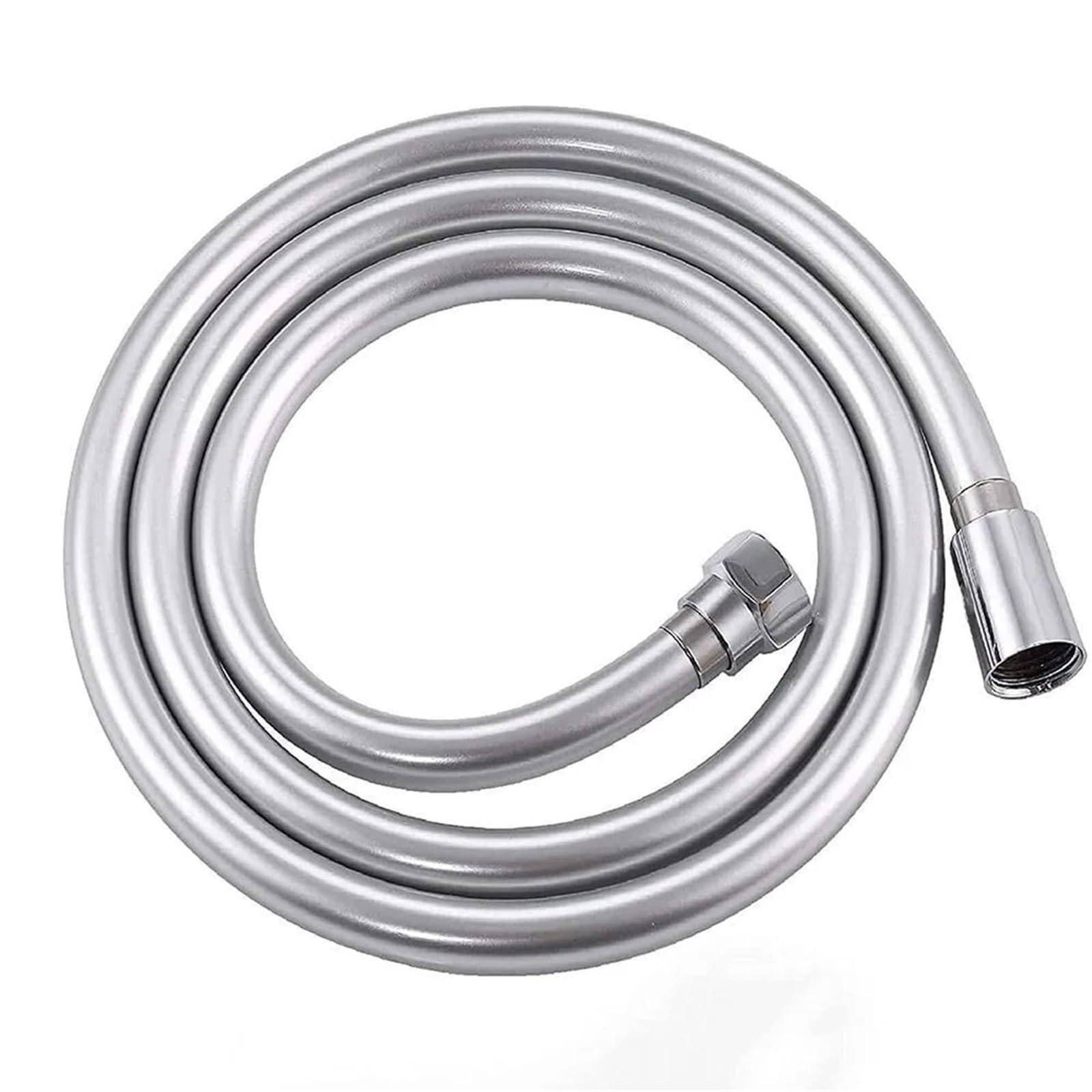 Shower Hose Professional Replacement Handheld Shower Head Hose PVC Explosion-Proof Spray Water Pipe Anti Winding Flexible Faucet Toilet(PVC Silver-3m)