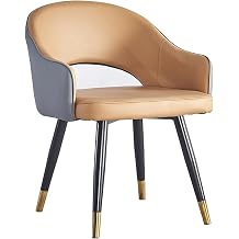 Dining Chair Set of 2 Luxe Dining Chairs Modern Pu Leather Accent Lightweight Waterproof With Metal Legs Perfect for Room LivingGray+khaki