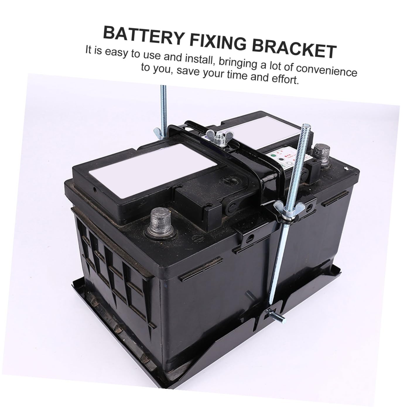 Support Fixation Batterie Voiture Maintien Sécurisé Antirouille Montage Facile pour Protection Batterie Auto Rack de Fixation Robuste pour Véhicules