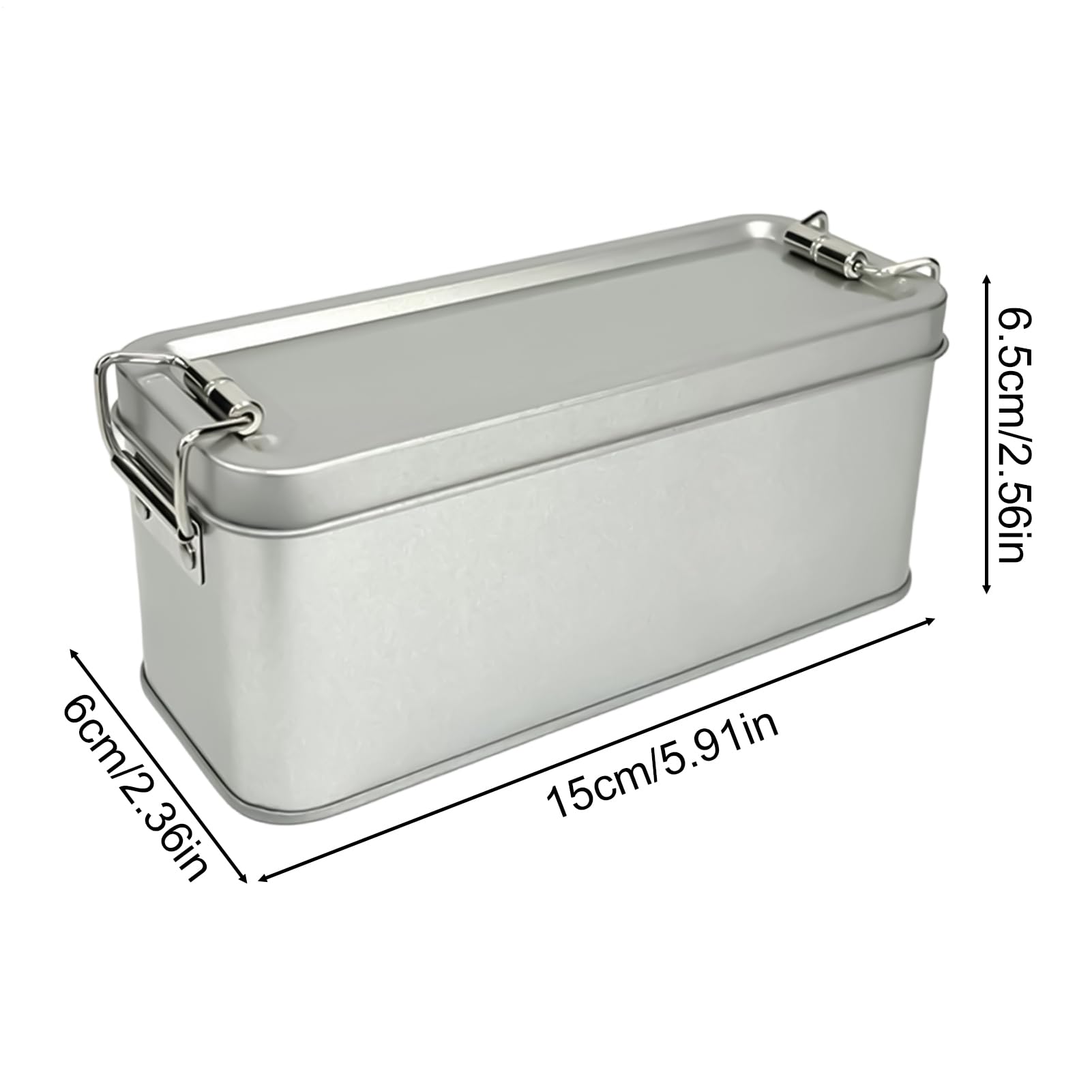 Generisch Kleine Metallbox Portable Aufbewahrungsdose Leer Organizer | Kleine Rechteckige Metalldose Mit Deckel Für Süßigkeiten Kekse Schmuck Stifte Radiergummis Tabletten Zuhause Büro Und Reise