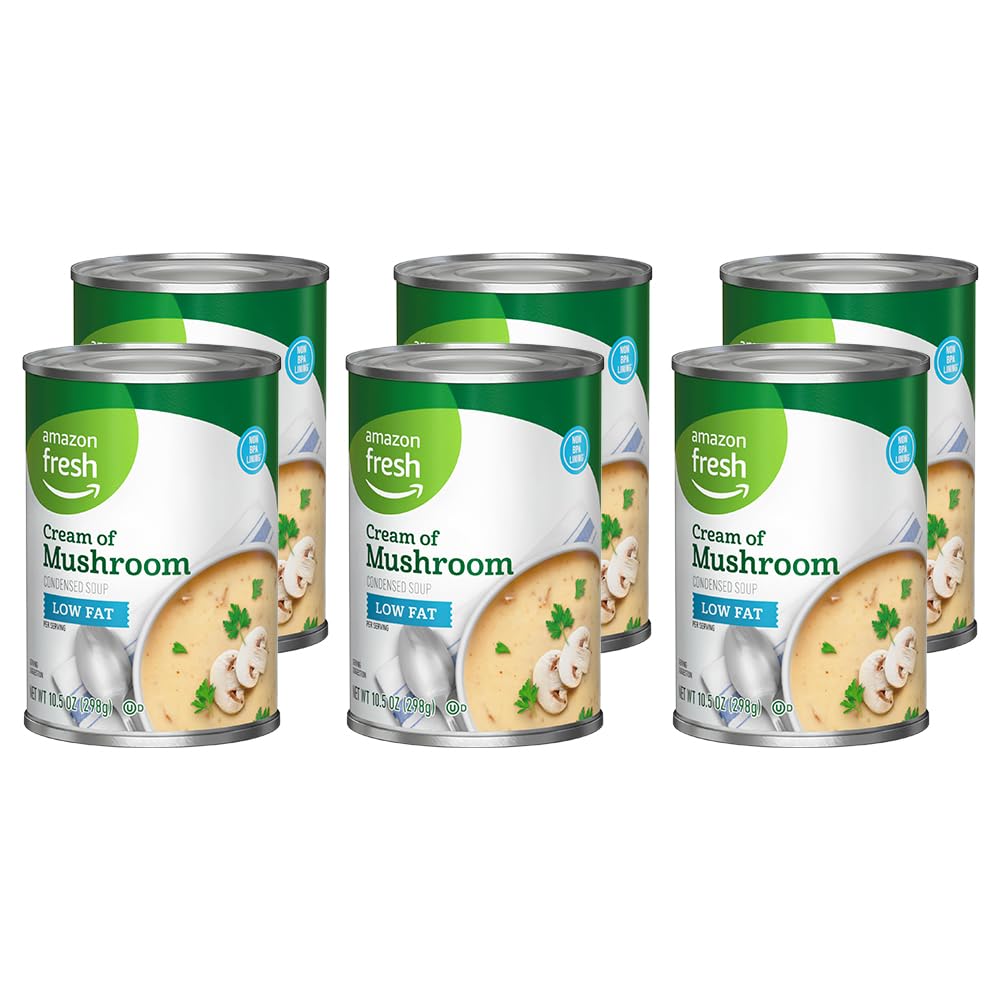Amazon Fresh Condensed Low Fat Cream of Mushroom Soup