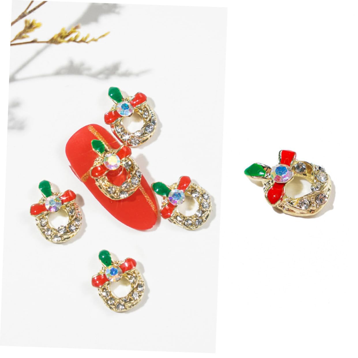 Set Accessori Unghie Candelabro Natalizio Grembiuli Da Pittura Anelli Unghie Unghie Natalizie Healeved