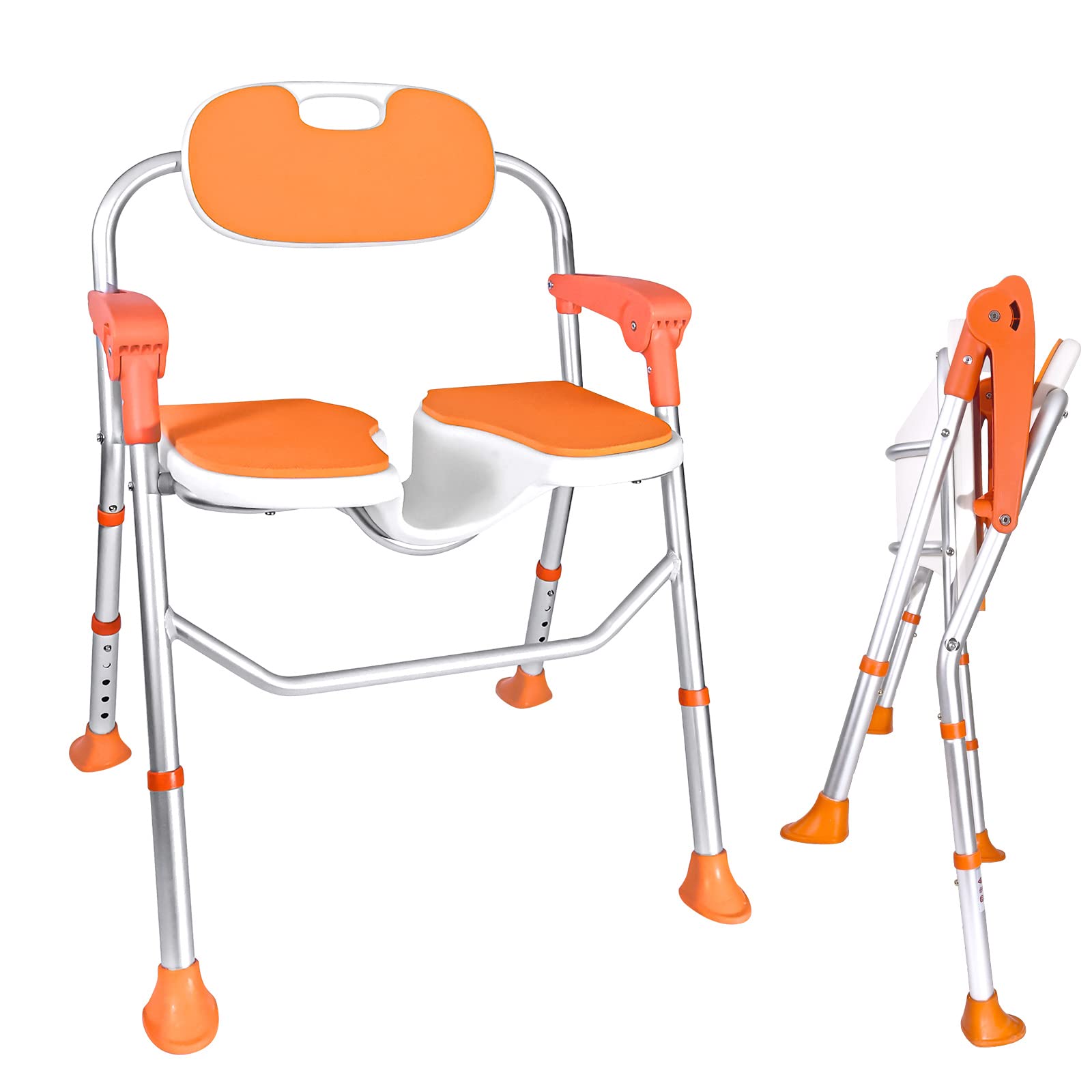 Felstar Shower Chair with Arms and Back 350 LB, Folding Shower Chair 5