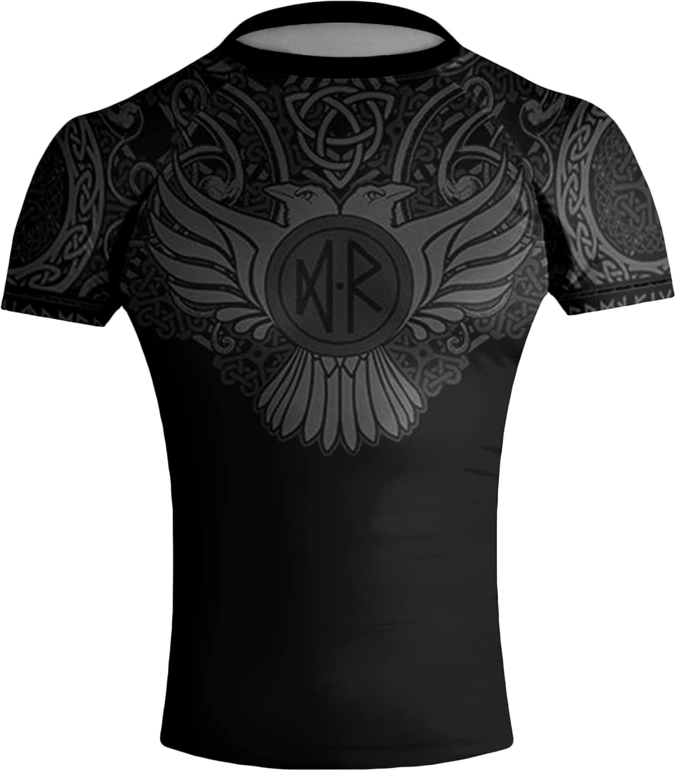 Raven Fightwear Men's Nordic Jiu Jitsu BJJ Rash Guard Short Sleeve MMA