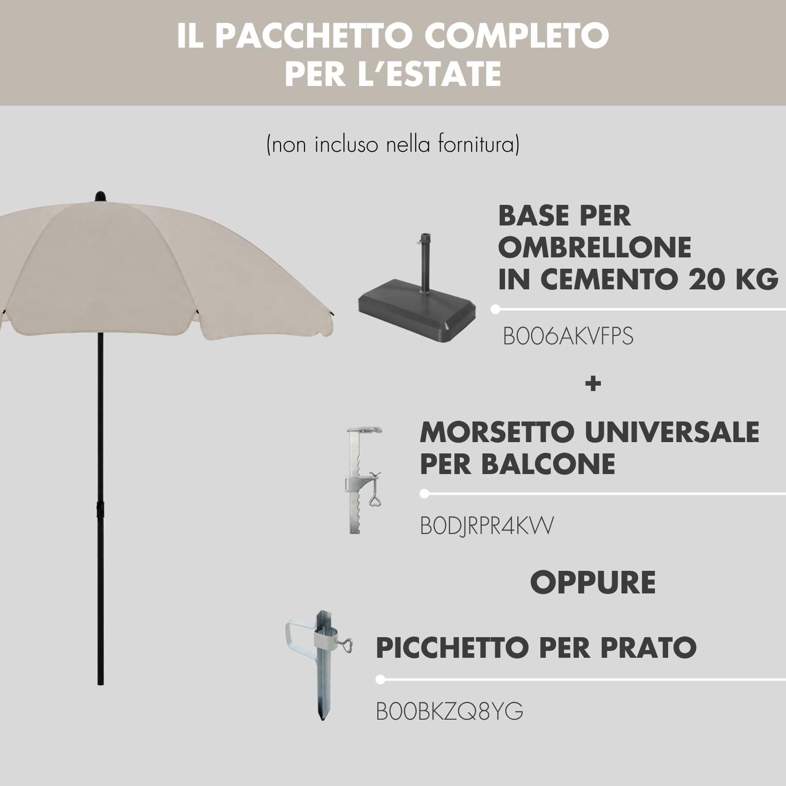 Derby ombrellone I Ombrellone rotondo per spiaggia, balcone e terrazza I Ombrellone regolabile in altezza I Con protezione UV I Ombrellone robusto e pieghevole I Ombrellone da spiaggia