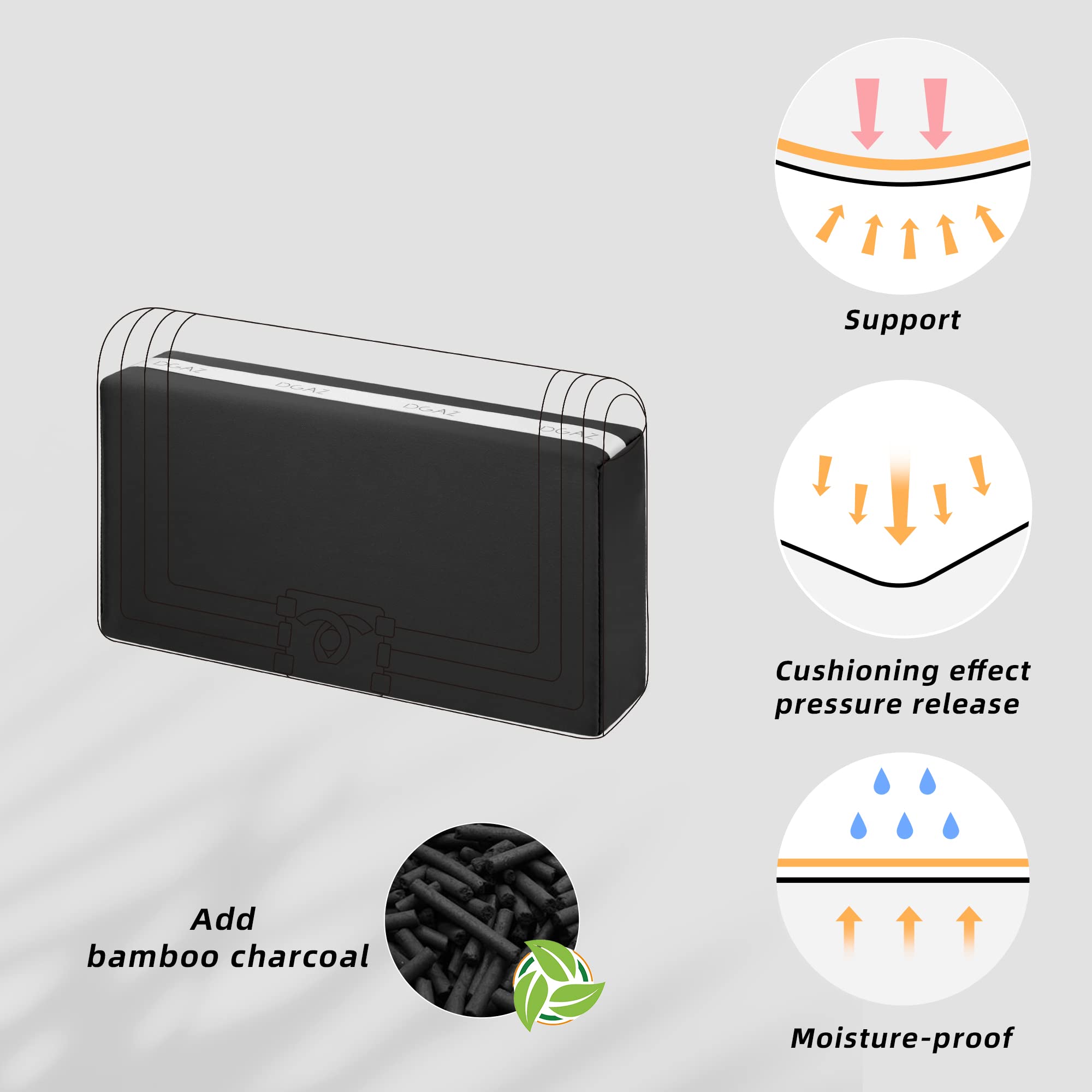 DGAZ Purse Pillow Shaper Insert for Chanel leboy Bags, Silky Pillow Shaper for Luxury Handbags(Black,Medium 25 N)