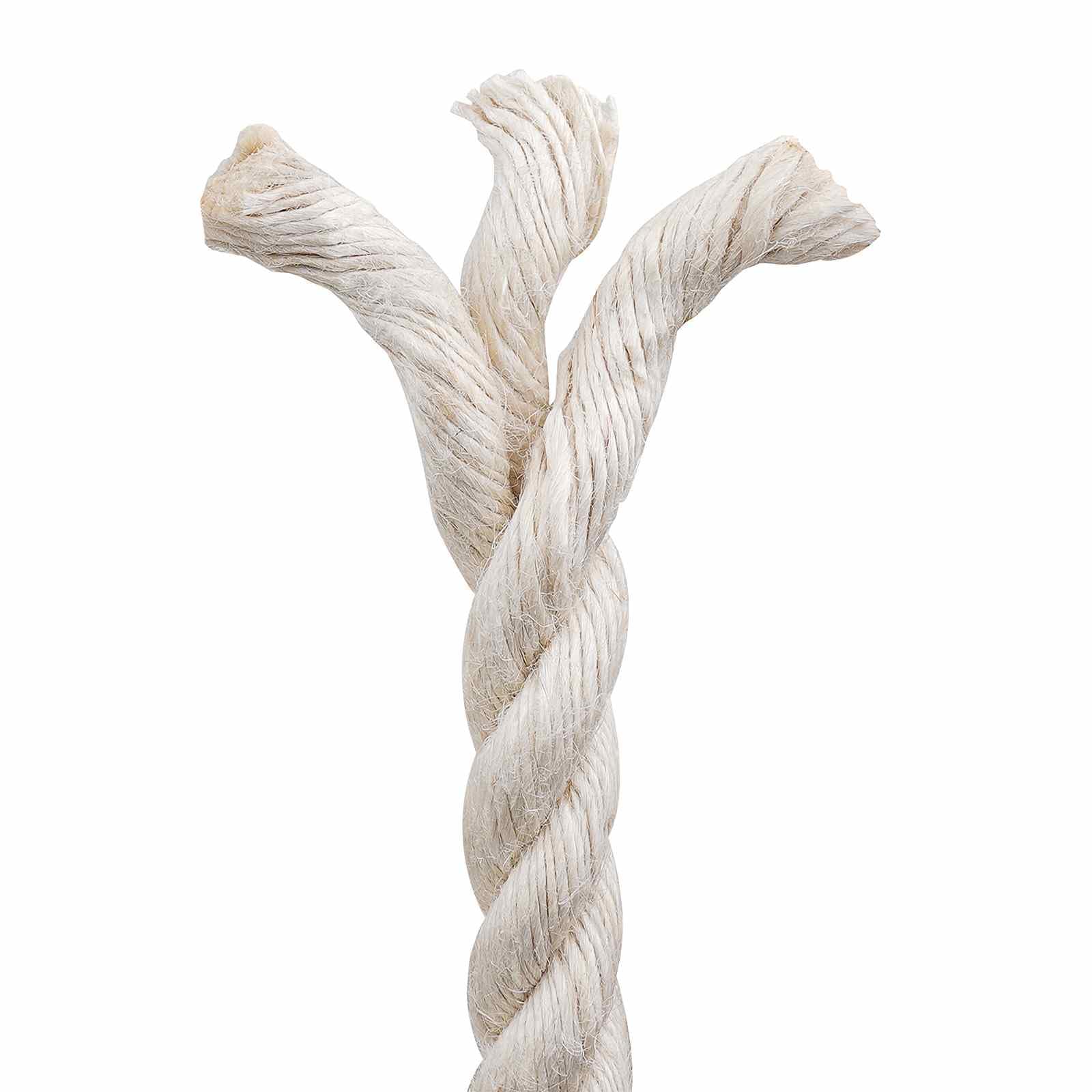Corda in iuta da 10 mm, 100% Tossa, a 3 strati, robusta corda naturale per giardino, campeggio, artigianato, fai da te, con buona tenuta dei nodi, versatile, per fissaggio e trasporto