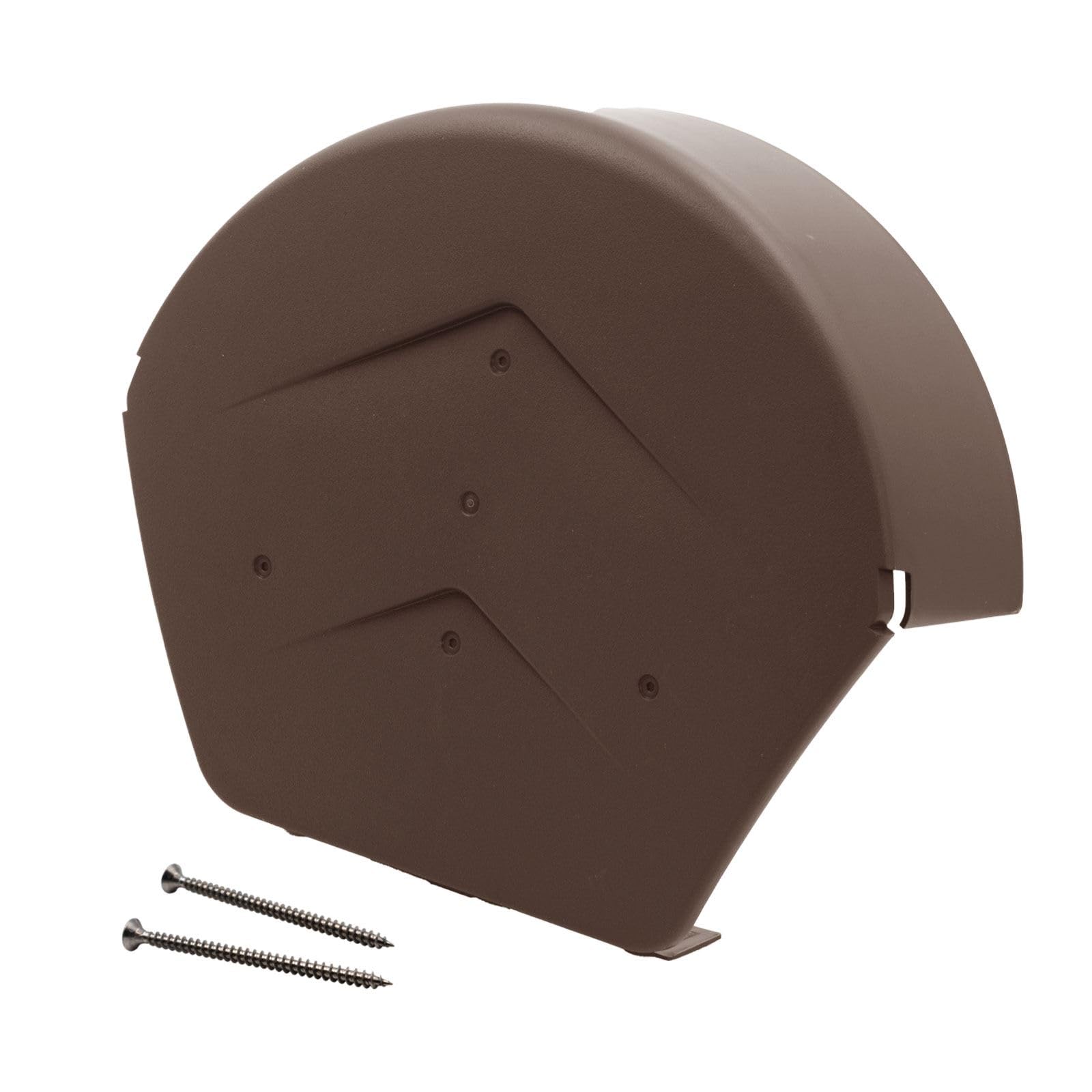 Manthorpe SmartVerge Linear Dry Verge Ridge End Cap - Brown (Round)