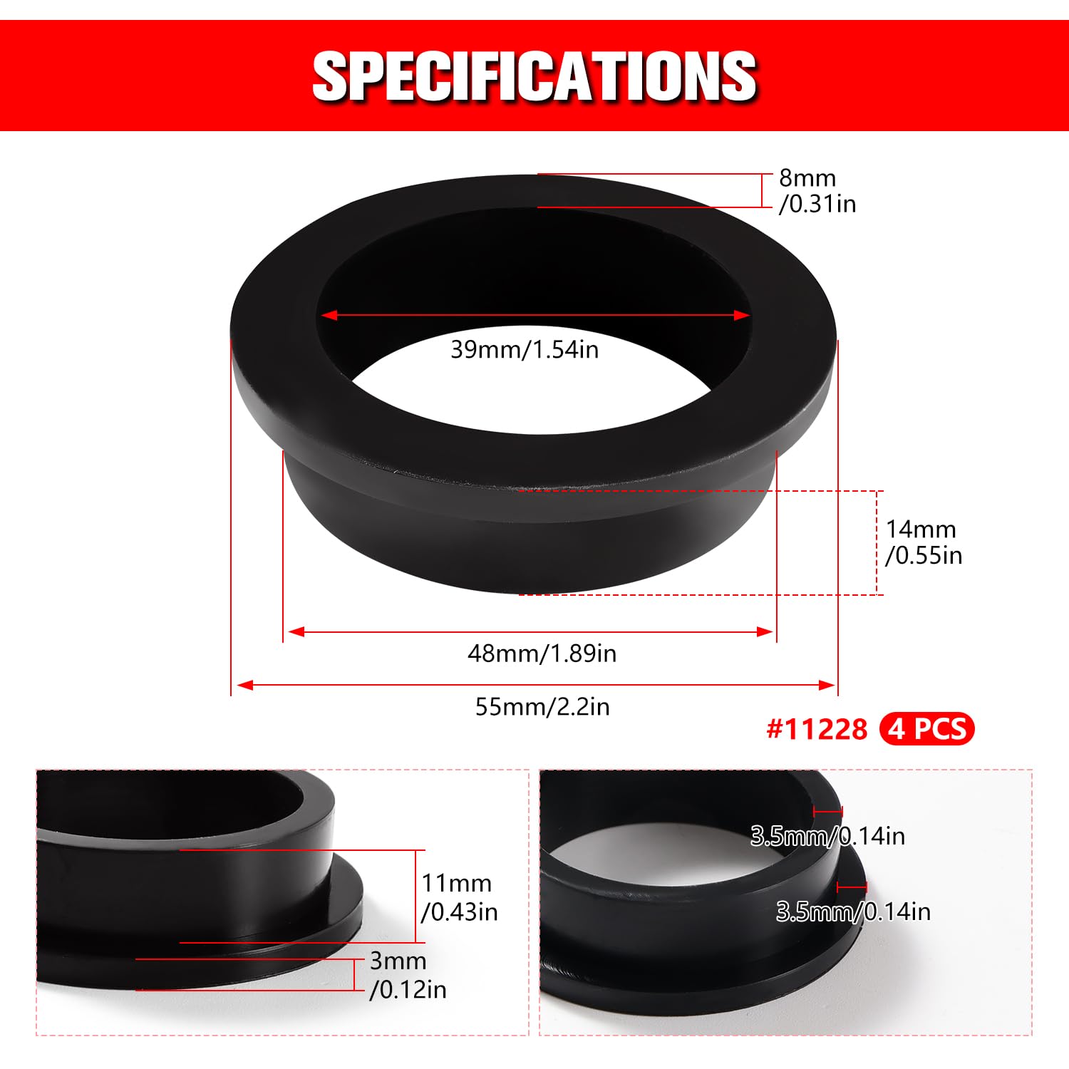 Divove 11228 Pool O-ringen afdichting reserveonderdeel voor Intex, afdichtring zwembadpomp, zwembadaccessoires, rubberen sluitringen, afdichting zandfilterinstallatie, zwembad-zandpomp accessoires
