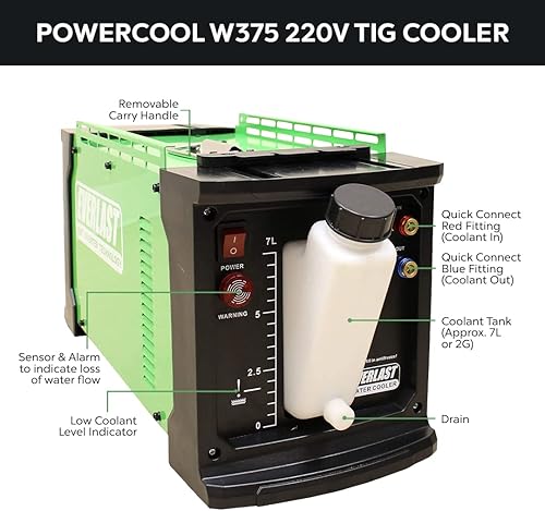 Miniatura 3 de NUEVO enfriador PowerCool W375 220v TIG, diseñado para nuevos soldadores Everlast 2021