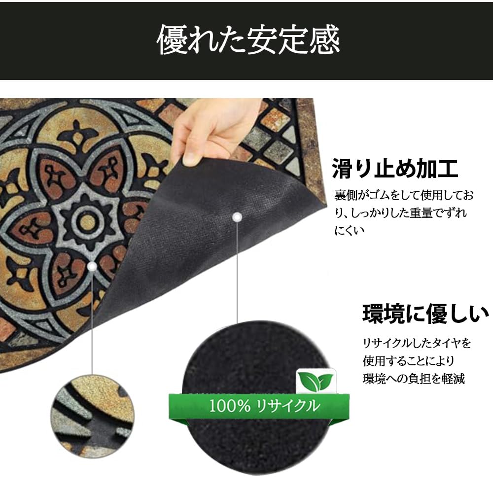 Amazon | CHICHIC 玄関マット 屋外 泥落とし おしゃれ マット 約