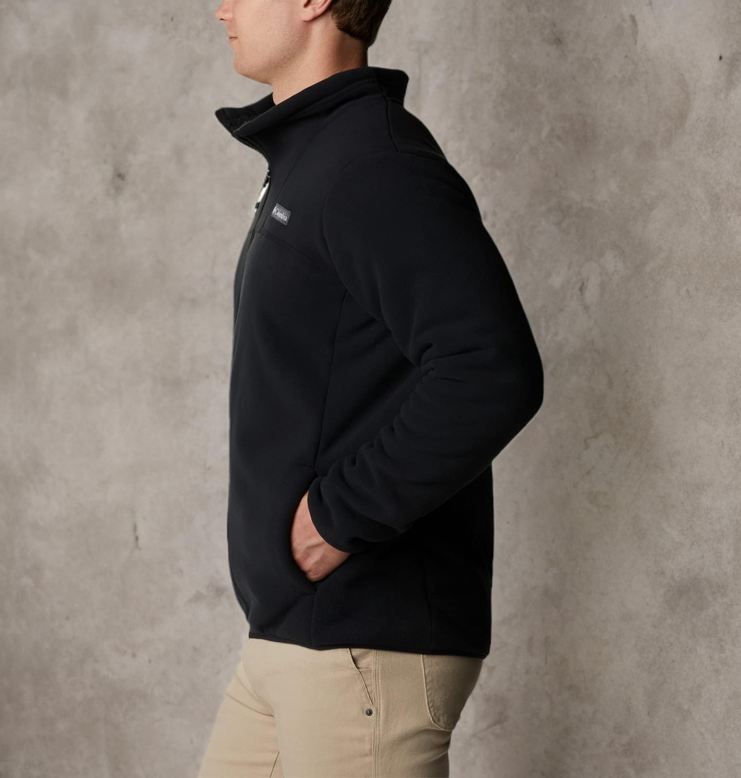 Columbia Men's Winter Pass Full Zip Fleece Jacket Black at Amazon