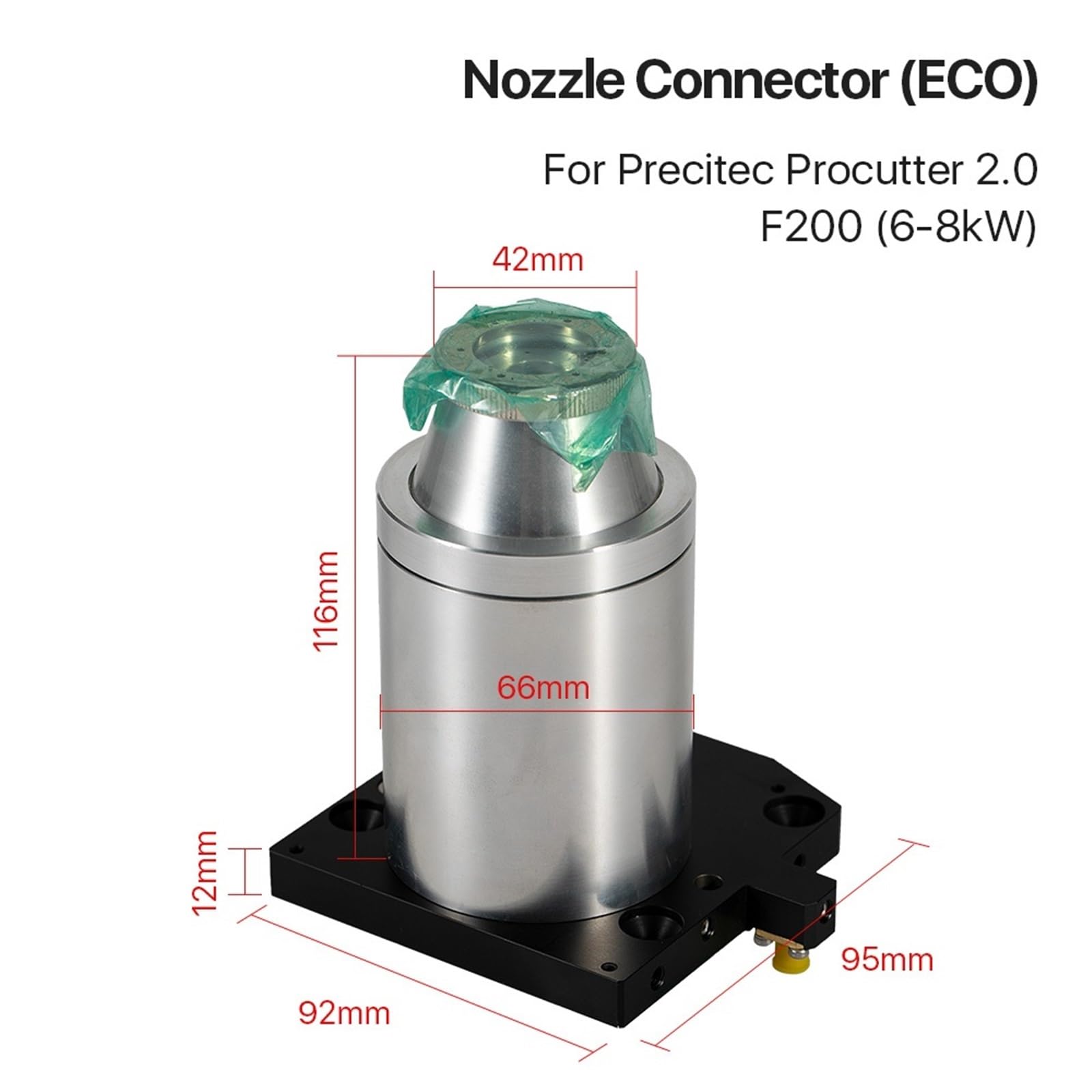 Nozzle Connector 6-8kW Optional for 2.0 F200 Laser Head for Fiber Cutting Machine