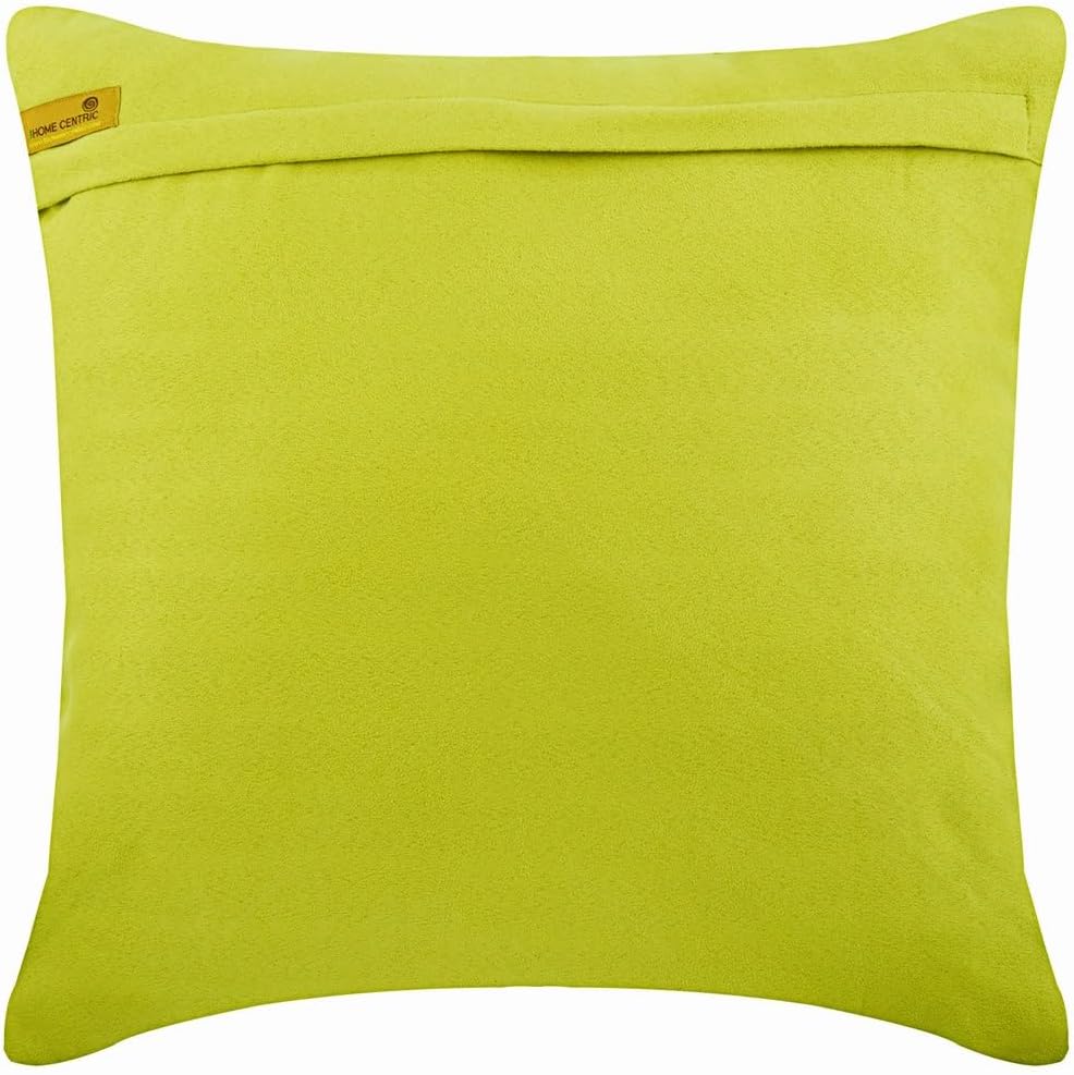 The HomeCentric Euro Pillows, Apple Green Euro Pillow Shams 26x26 inch (65x65 cm) Suede Euro Size Pillow Shams, Striped, Pintucks, Textured, Modern Euro Size Pillow Covers Easter - Crystal Lady