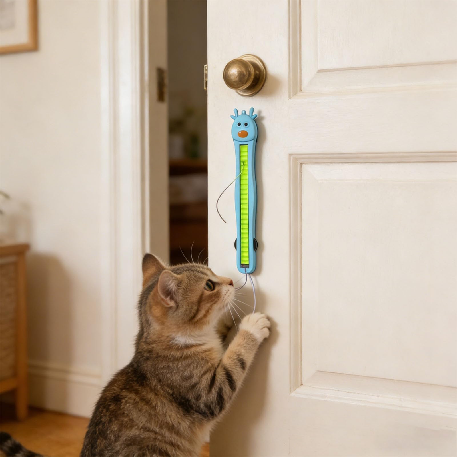 Generisch Jouet pour chat auto-mobile avec fonction de rotation automatique, design de fonctionnement silencieux pour chats actifs, divertissement en intérieur, jouet électrique à corde