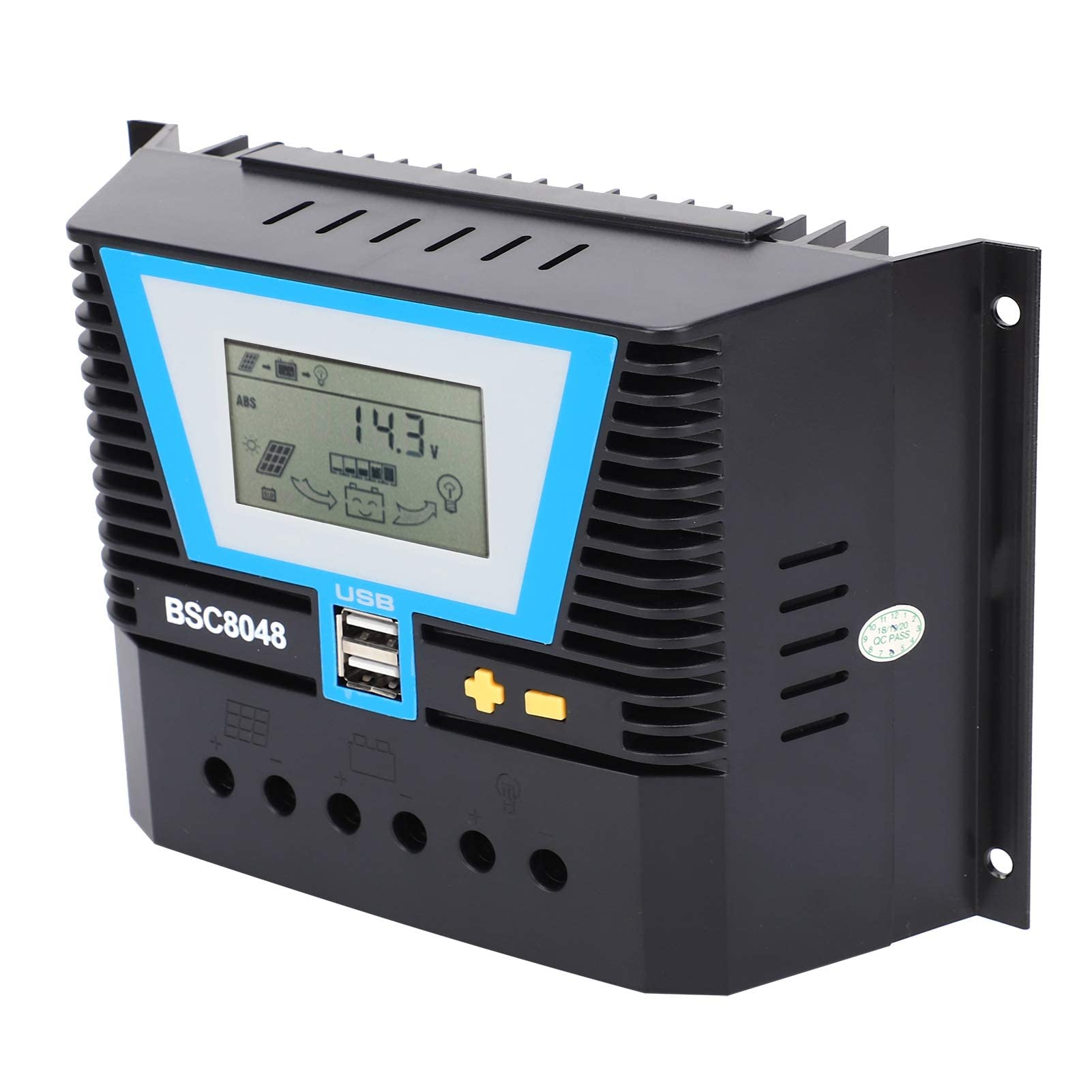 Regolatore di Carica Solare Regolatore Solare Impermeabile Regolatore del Pannello Solare BSC8048 80A 12V/24V/36V/48V Controllo di Carica