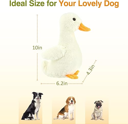 Miniatura 5 de Pawaboo Juguete de pato de felpa chirriante para perro, grande de 12 pulgadas, súper suave, juguetes para mascotas con forma de pato, sonajero de